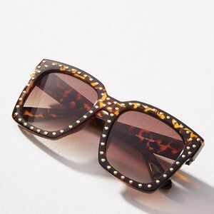ANTHROPOLOGIE Studded Square Sunglasses NEW